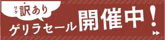 訳ありゲリラセール開催中