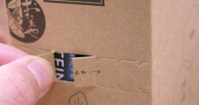 専用箱のキリトリ線