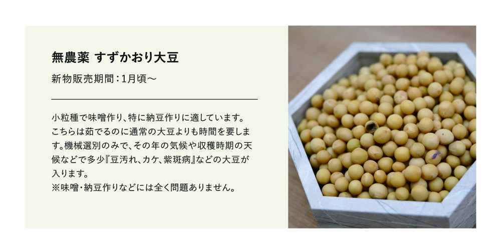 無農薬 すずかおり大豆