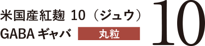 米国産紅麹 10（ジュウ）GABA ギャバ 丸粒