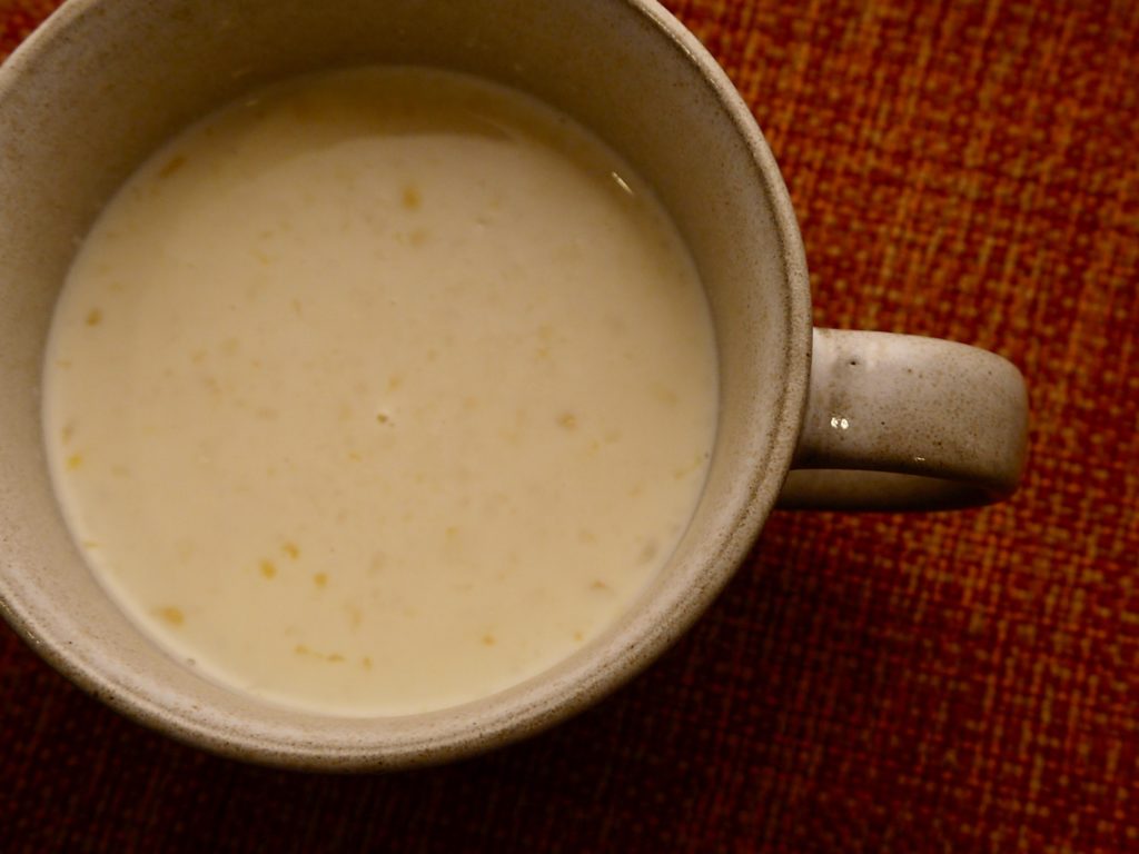 生甘酒のコーンスープ