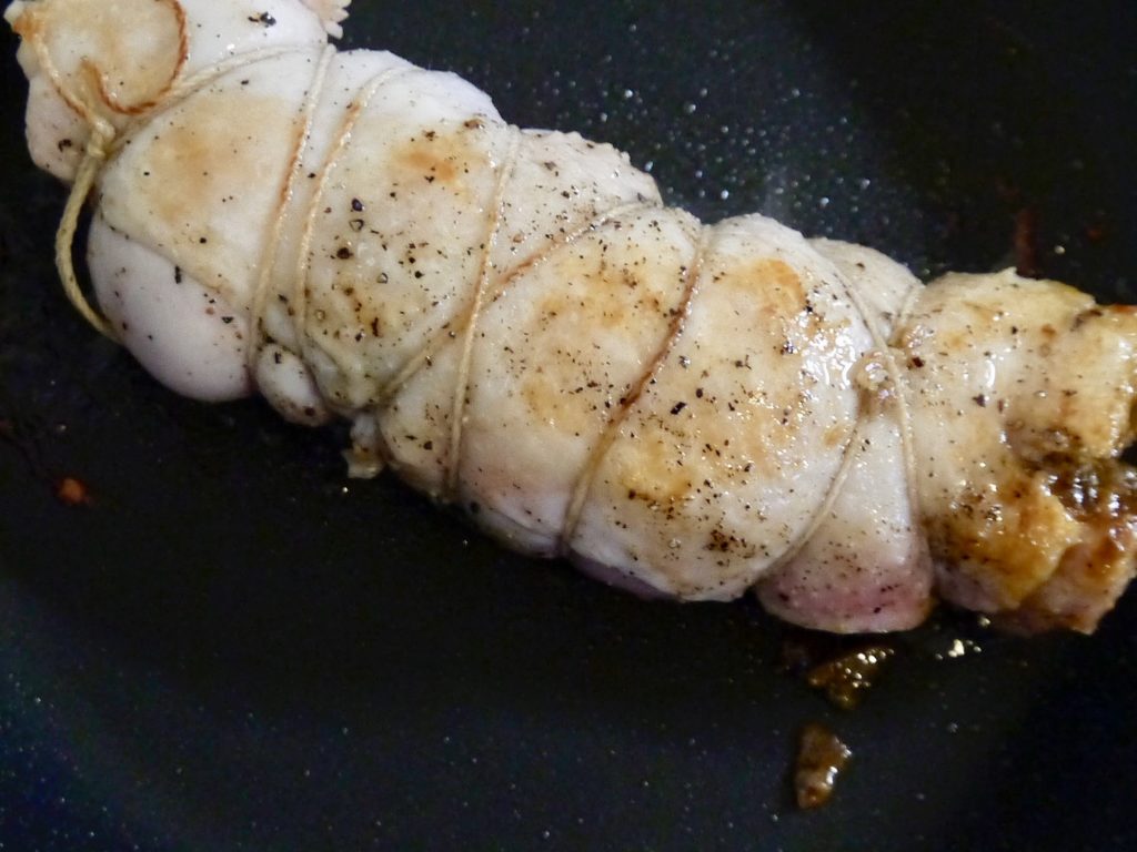 鶏もも肉の熟唐みそ巻き
