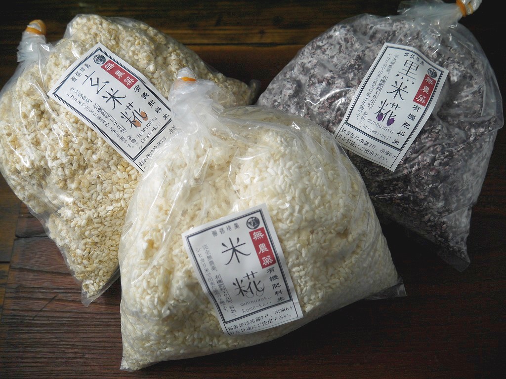無農薬 有機肥料 玄米麹 生麹（5kg×2個）