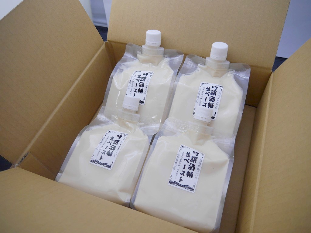 吟醸酒粕生ペースト4個セット(600gCB×4個)
