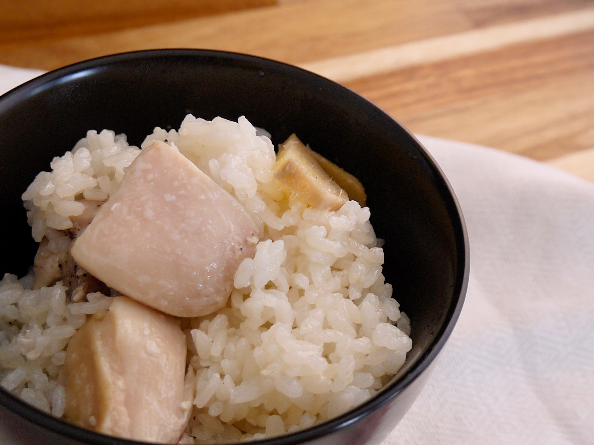 塩麹どりの炊きこみ飯