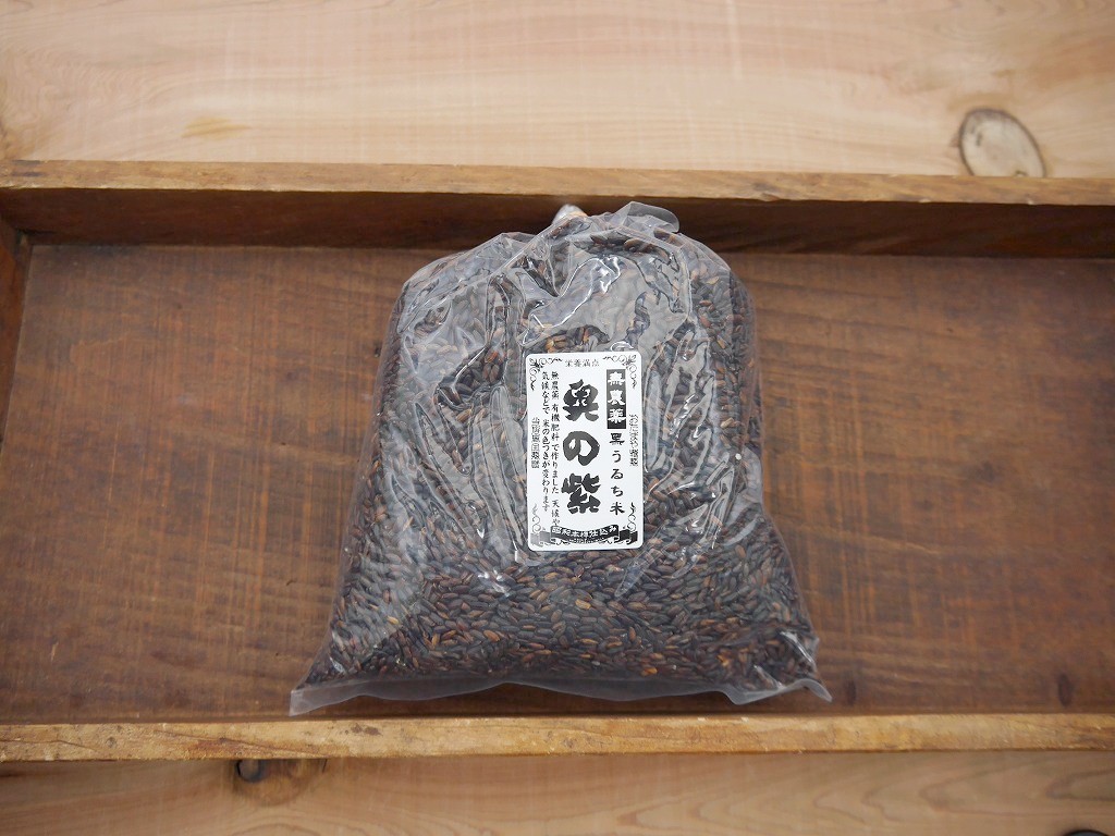 古代米 特別栽培米 黒米うるち米 奥の紫（1kg）