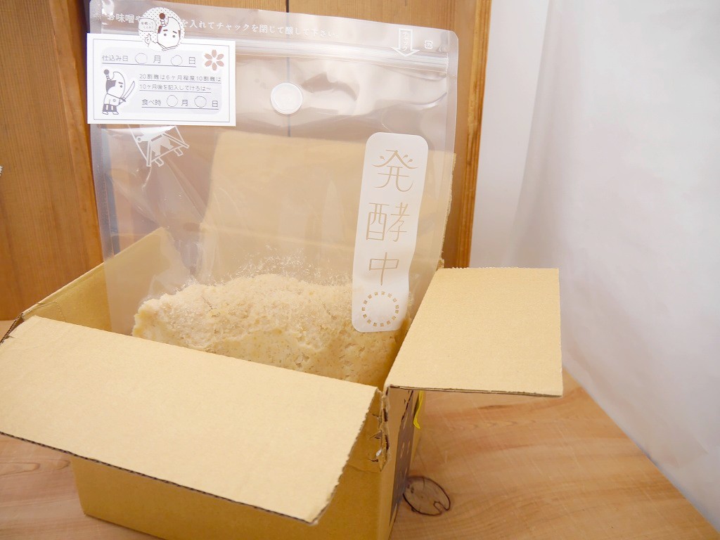 手作り味噌セット 玄米麹 置くだけMJ2 発酵袋2枚付き（出来上がり量 約8kg）