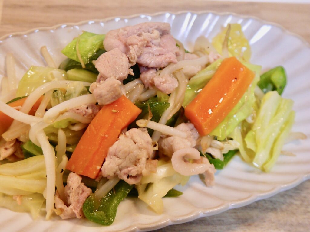 酒粕漬け豚肉の簡単野菜炒め