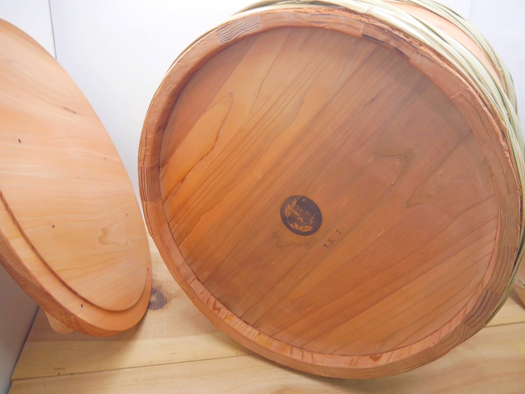 昭和本樽 秋田杉 醸造柿渋仕上げ 板目 木桶 No.40【受注生産品 納期まで1～3ヶ月】