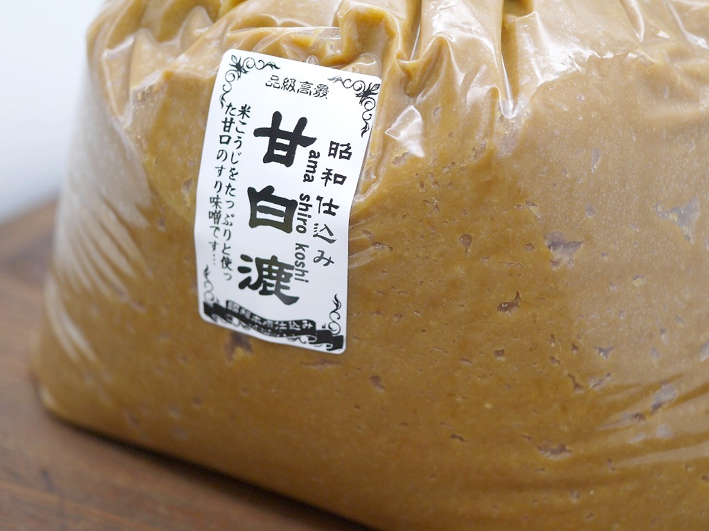 甘白味噌 漉（4kg）小分け1kgポリ樽付き