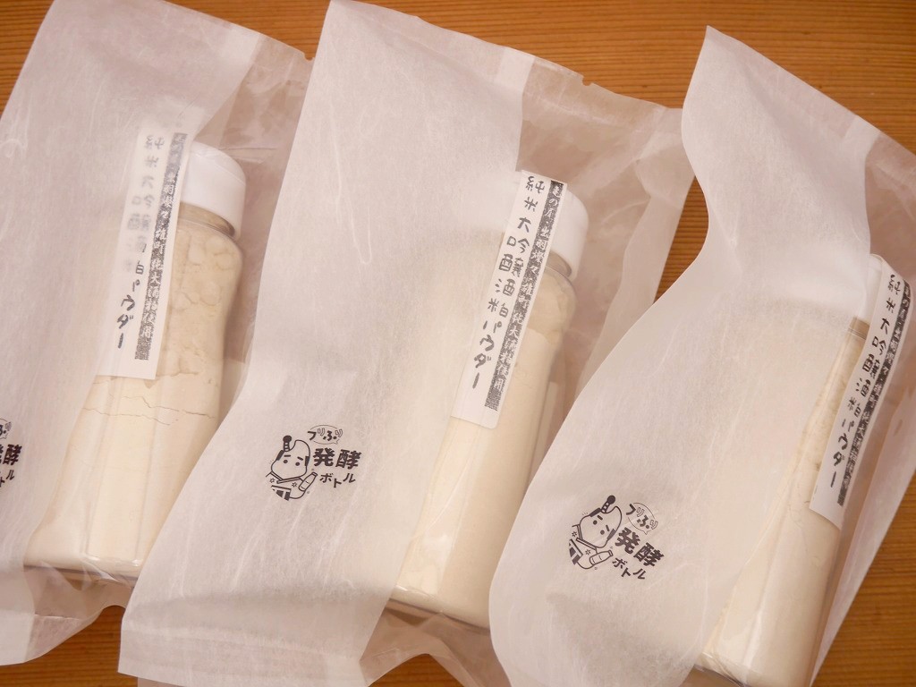 【Lab開発中】純米大吟醸酒粕パウダー（110gフリふりボトル3本）ぶどう糖100gサービス